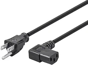 Monoprice 107676 6ft Right Angle Power Cord — main product image