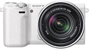 Sony NEX5RKW.CE Digital Camera + 18-55mm Lens - White