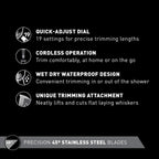 Panasonic ER-GB42 Wet/Dry Beard Trimmer - Gray Adjustable