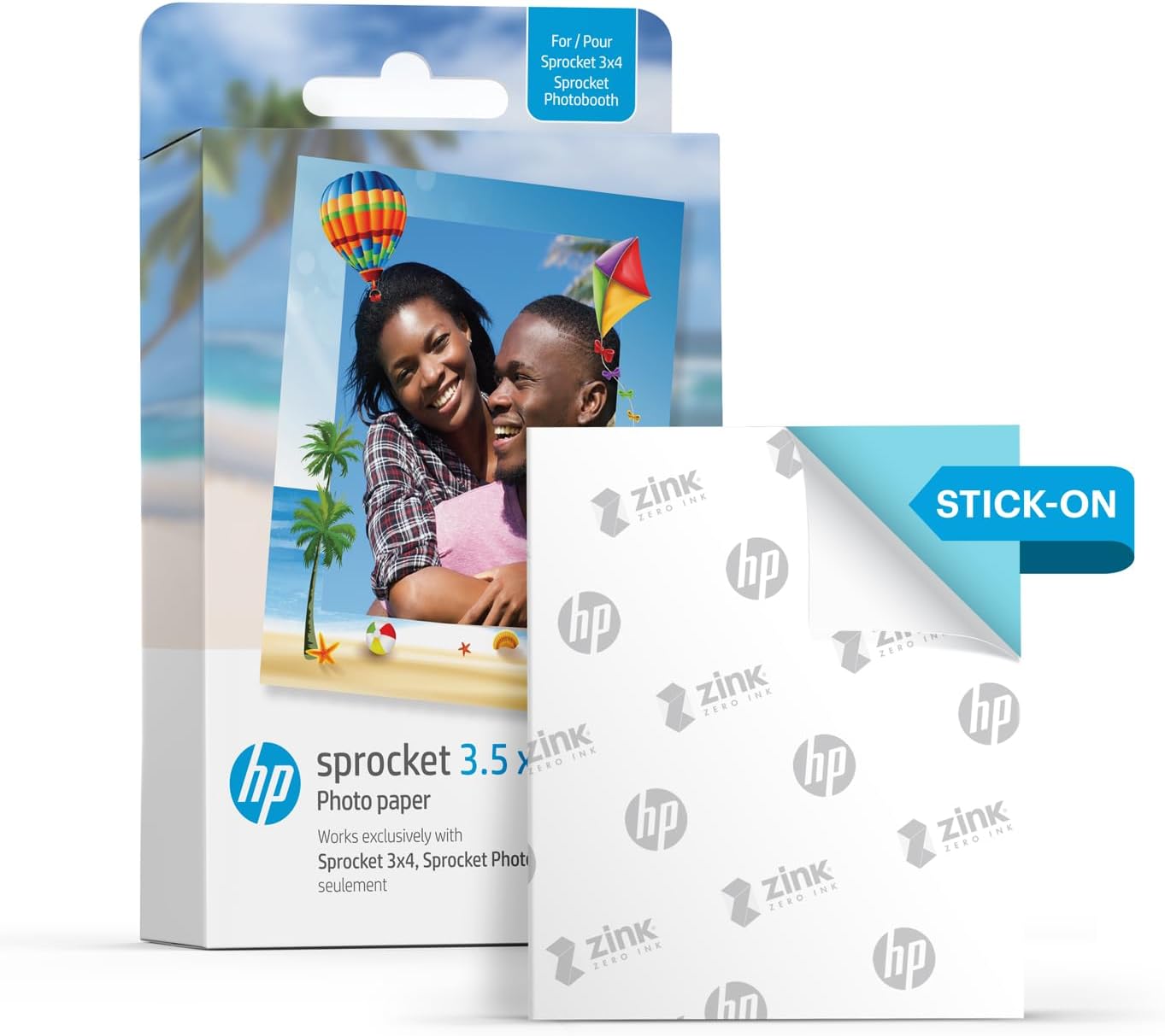 HP HPIZ3X450 Sprocket 3x4 Zink Sticky Photo Paper 50-Pack