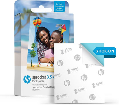 HP HPIZ3X450 Sprocket 3x4 Zink Sticky Photo Paper 50-Pack