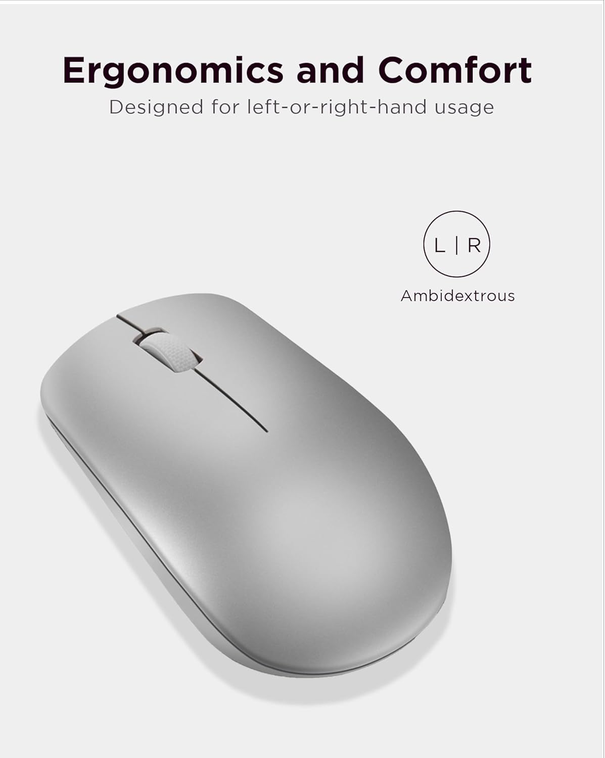 Lenovo 530MOUSE Full Size Wireless Mouse - Platinum Grey