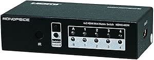 Monoprice 106416 4x2 HDMI Matrix Mini Switch w/Remote