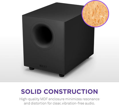 NZXT AP-SUB80-US Relay PC Gaming Subwoofer - Powerful Bass