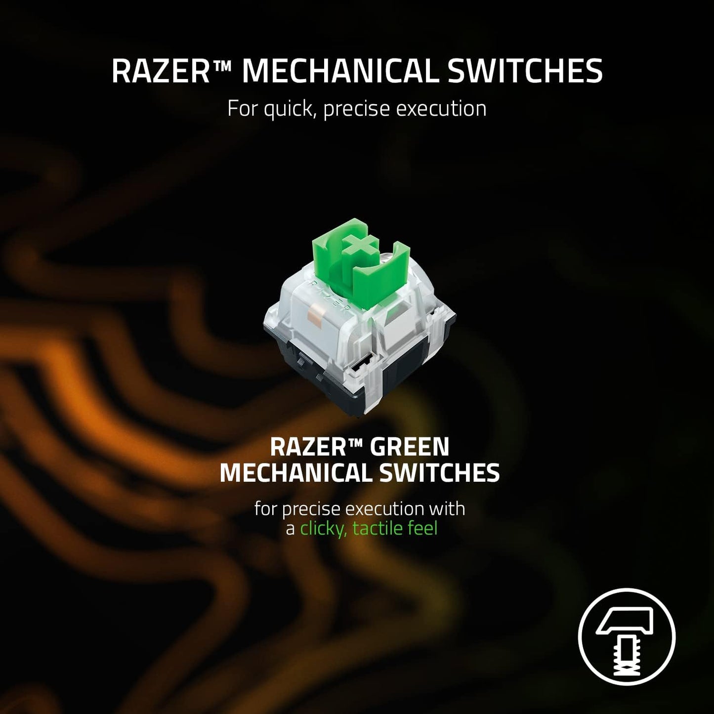 Razer RZ03-03260200-R3U1 BlackWidow V3 Green Switch Keyboard (Renewed)