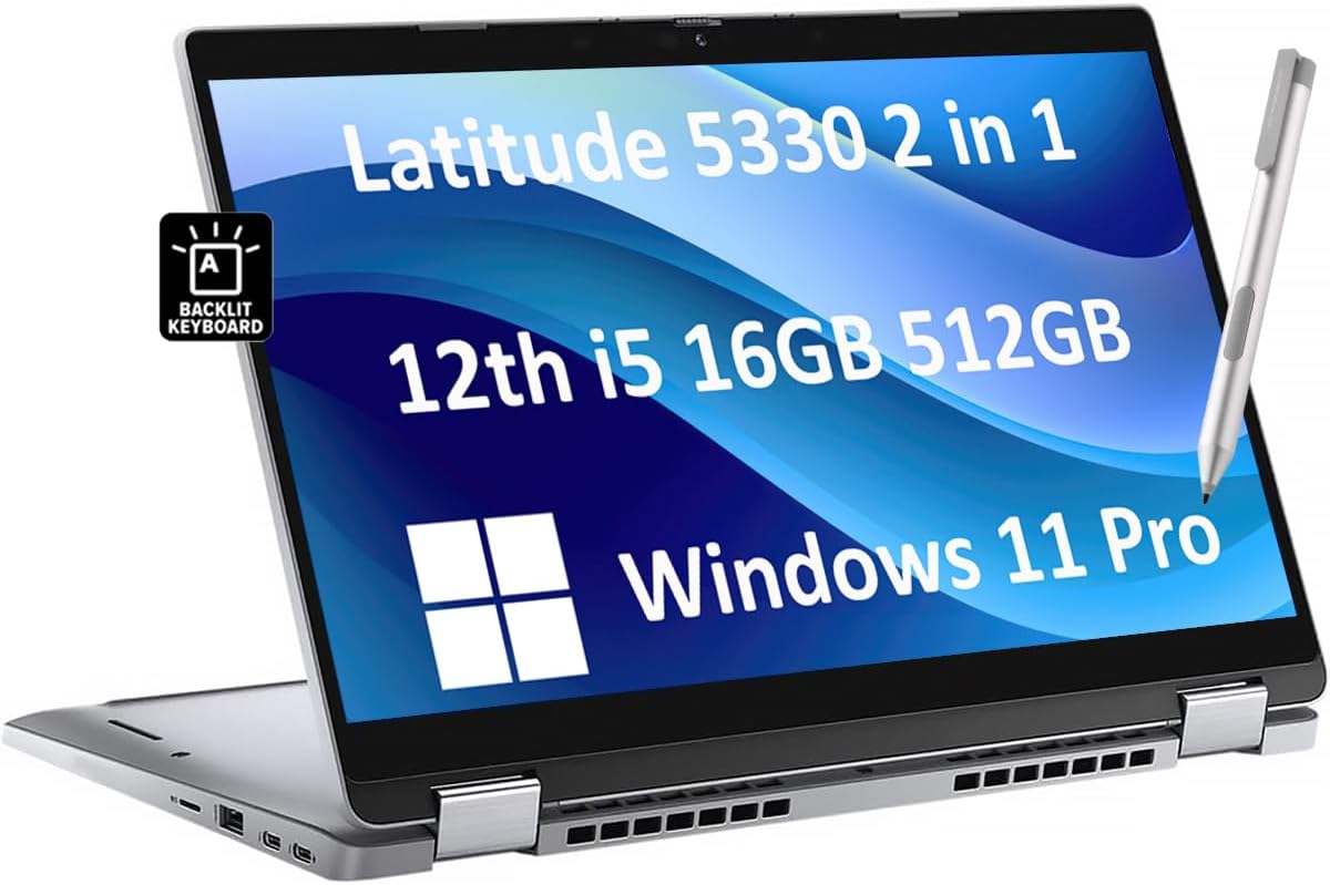 Dell Latitude 5330 2-in-1 - 13.3" Touch, i5-1245U, 16GB, 512GB SSD