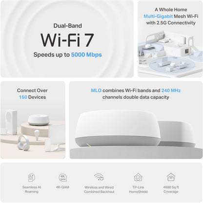 TP-Link Deco BE25(2-Pack) BE5000 WiFi 7 Mesh System