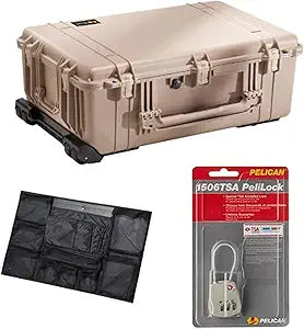Pelican 1650 Case Bundle Foam Lid Organizer TSA Lock