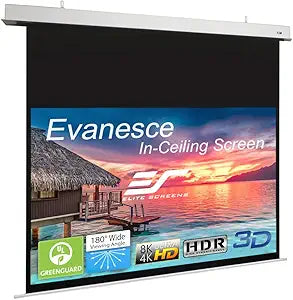 Elite Screens IHome106HW2-E18 Evanesce Electric Projector Screen