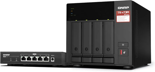 QNAP TS-473A-SW5T-US 4-Bay NAS + 2.5GbE Switch