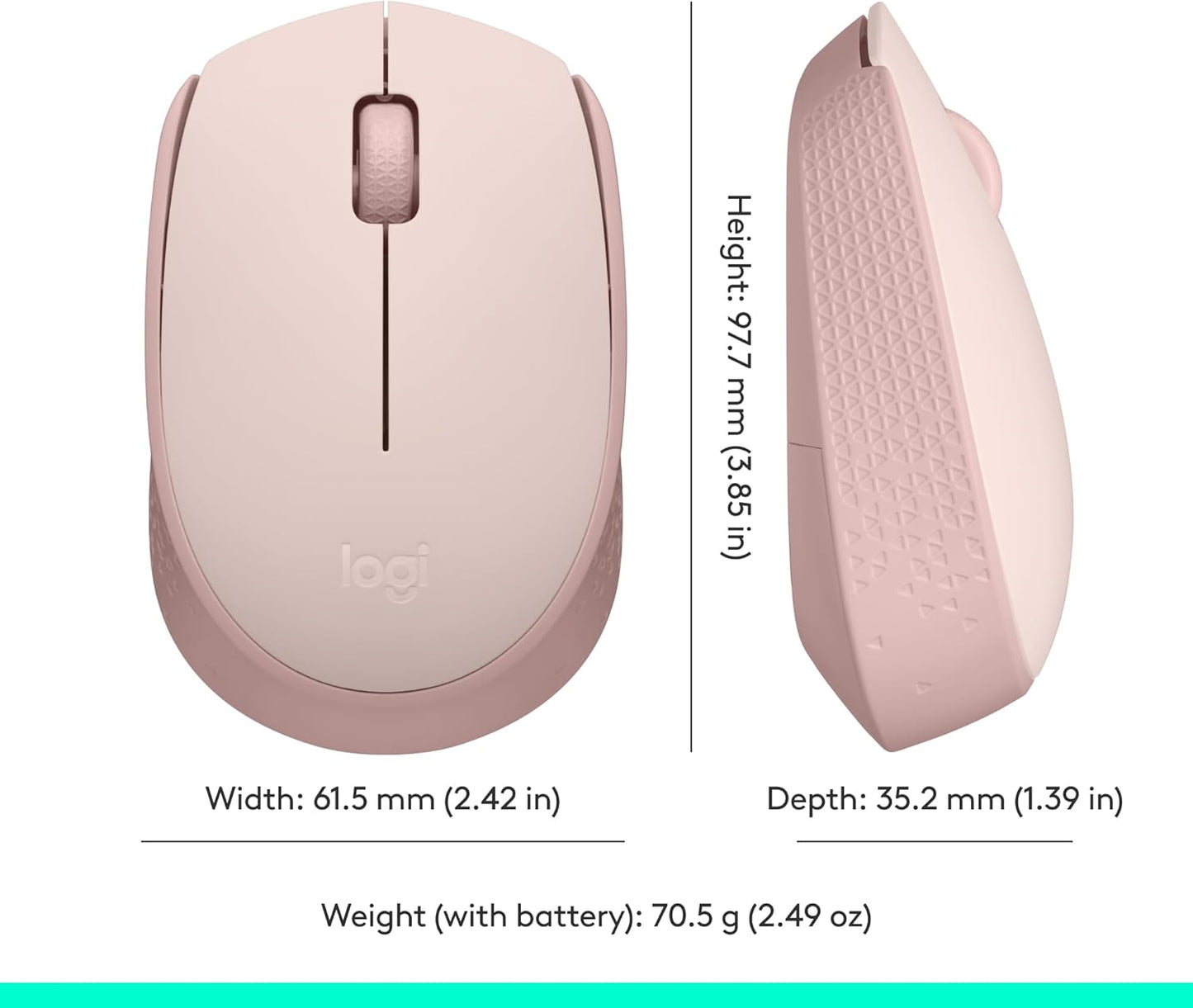 Logitech 910-006862 M170 Rose Wireless Mouse