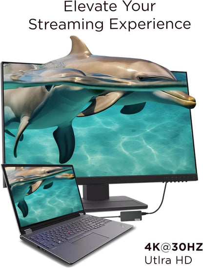 Lenovo GX90T77924 USB-C 7-in-1 Travel Hub - 4K HDMI, USB-A, SD/TF