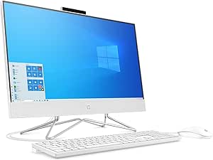 HP 24-df1023w 23.8" FHD All-in-One i3 Desktop (Renewed)