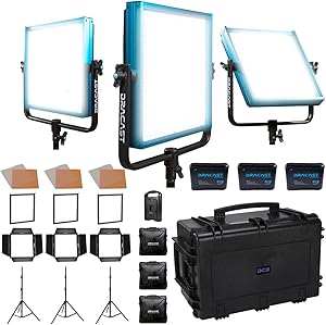 Dracast DRPL-STU-D-CK Daylight LED 3 Light Studio Kit