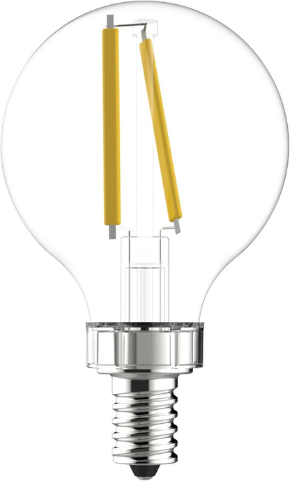 GE 24547 LED 60W Globe Light Bulbs 2-Pack