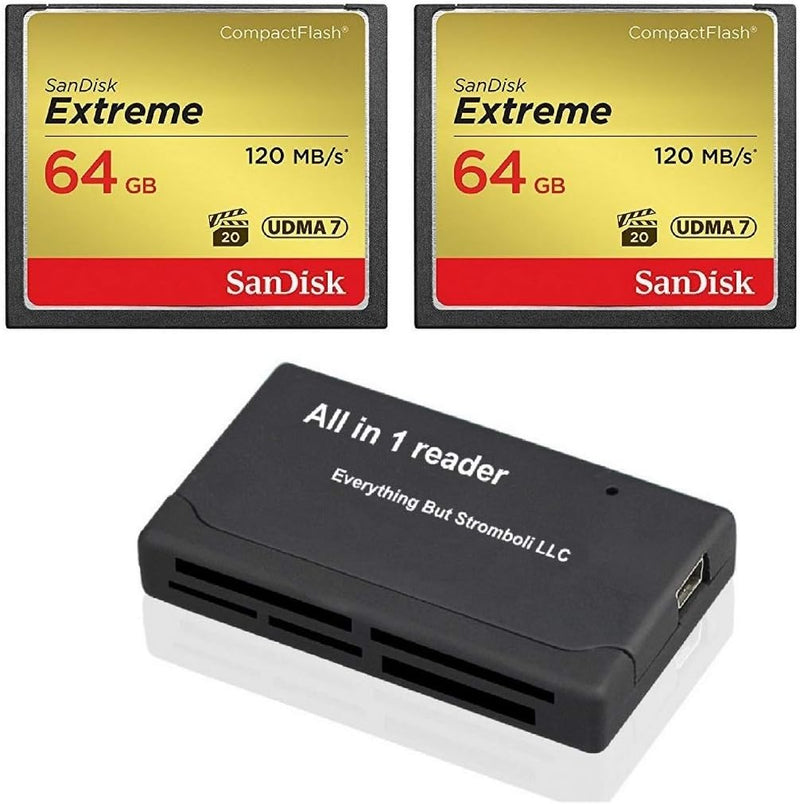 SanDisk 64G_CF_Extreme_x2_EBSCFReader 64GB Extreme CF Card Bundle — main product image