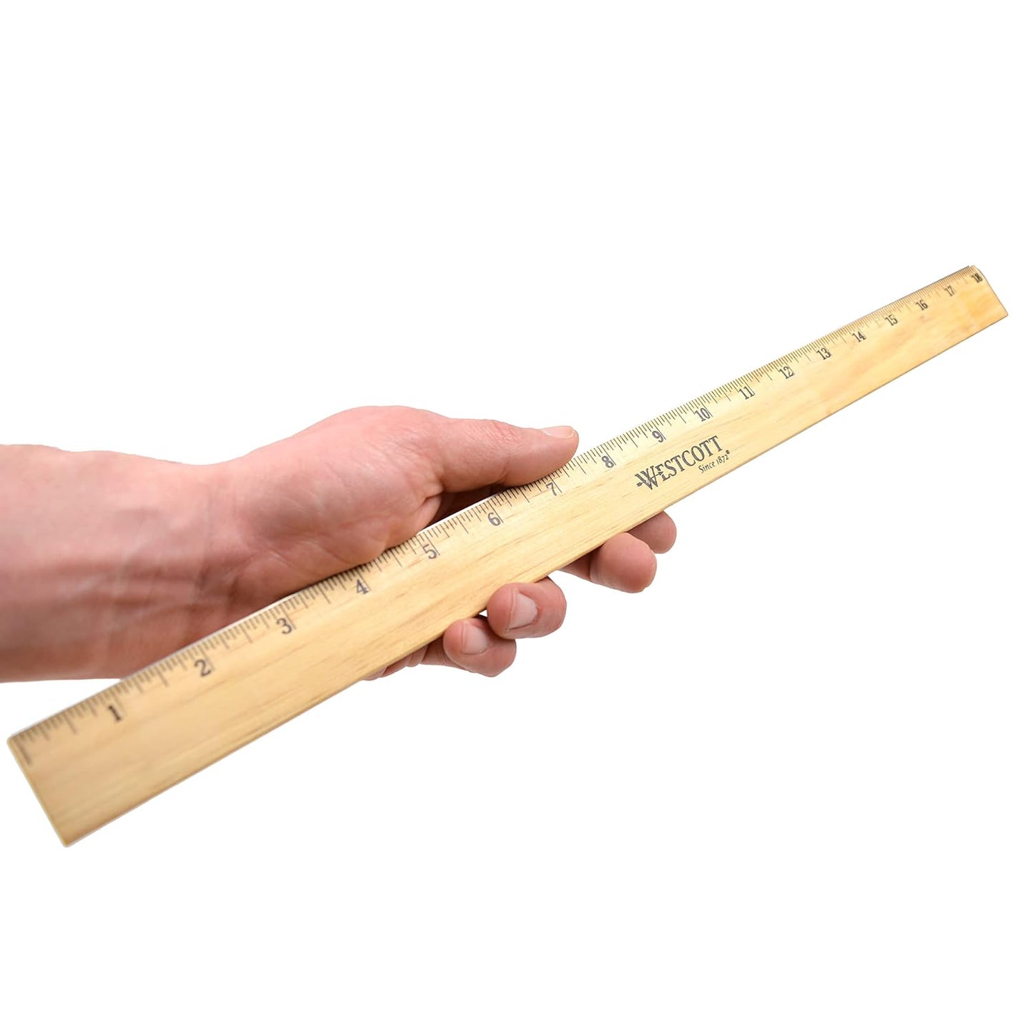 Westcott 05018 Beveled Wooden Ruler 18-Inch
