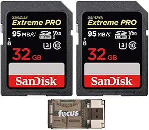 SanDisk Extreme PRO 32GB SD Card 2-Pack Bundle