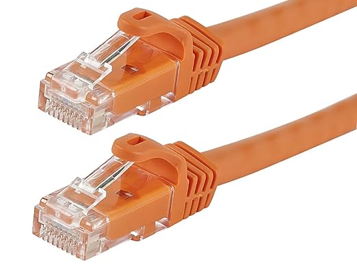 Monoprice 111274 Flexboot Cat6 Ethernet Cable 1ft Orange