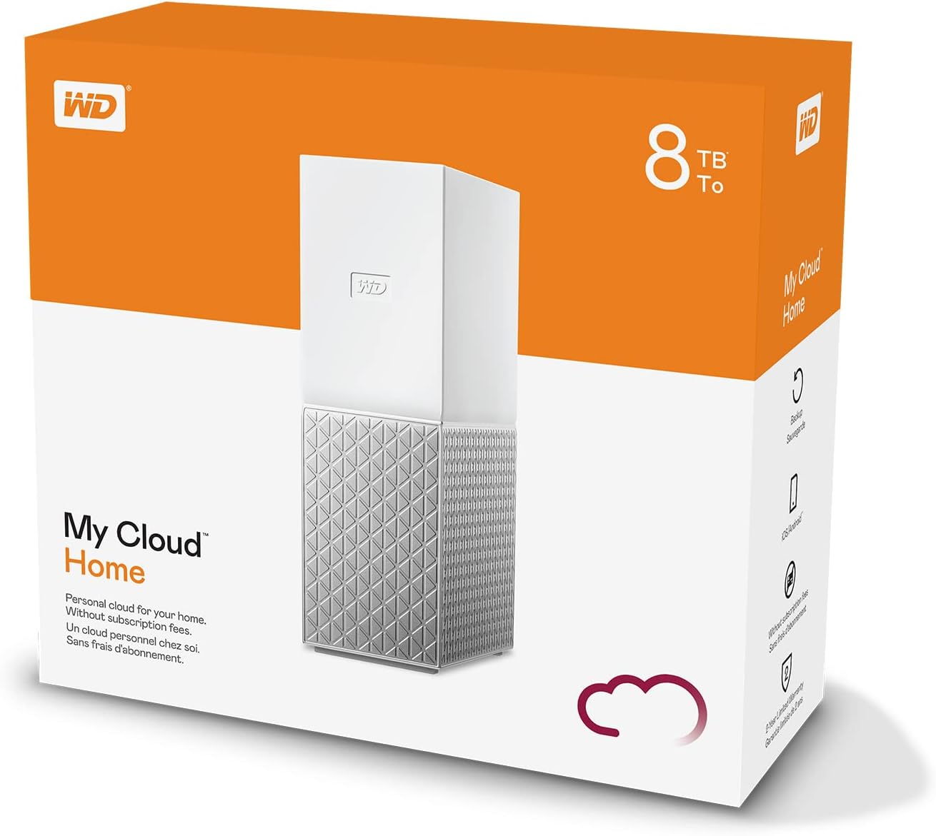 Western Digital WDBVXC0080HWT-EESN 8TB My Cloud Home Personal Storage