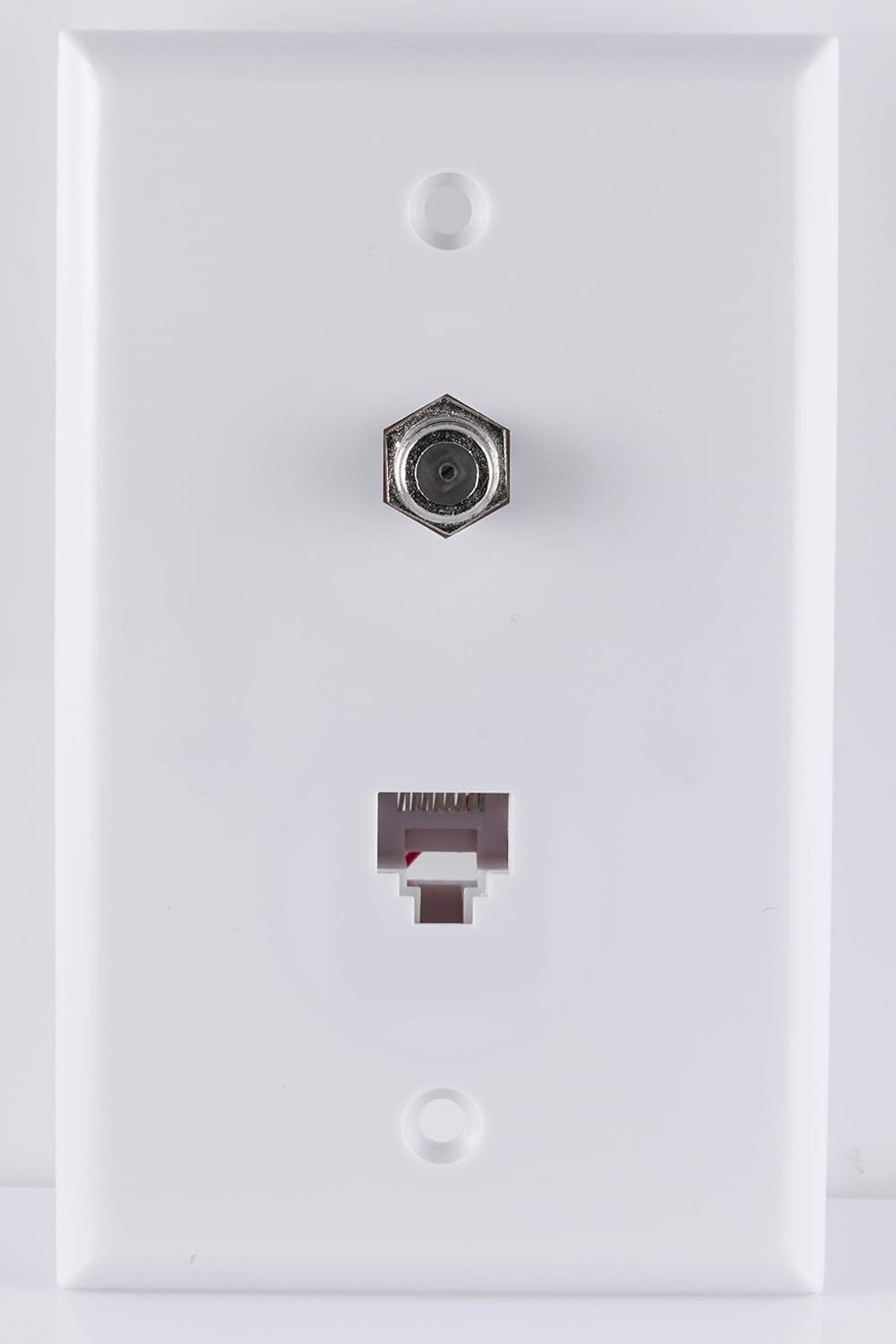 GE 40093 Coaxial Telephone Cable Wall Plate