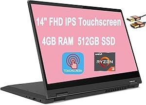 Lenovo Flex 5 2-in-1 Touch Laptop Ryzen 3 512GB SSD