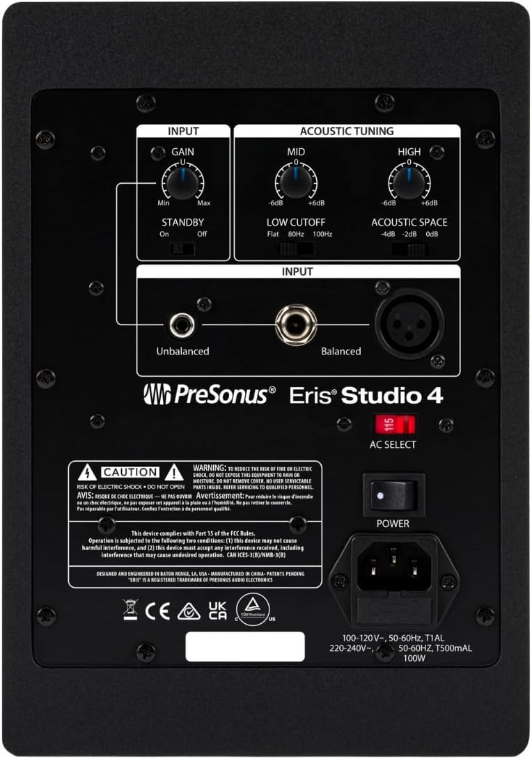 PreSonus Eris Studio 4 - 4.5" Active Studio Monitor Pair Bundle