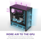 NZXT CC-H52FB-R1 H5 Flow RGB Compact ATX Mid-Tower PC Gaming Case - Black