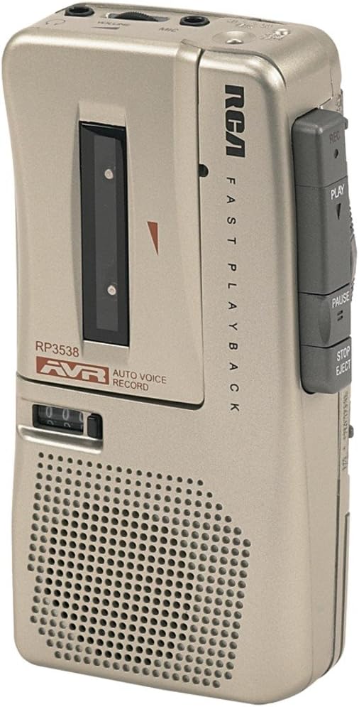RCA RP3538R Micro-Cassette Voice Recorder - Tan