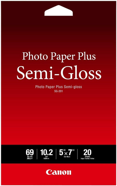 Canon SG-201 5X7(20) Photo Paper Plus Semi-Gloss