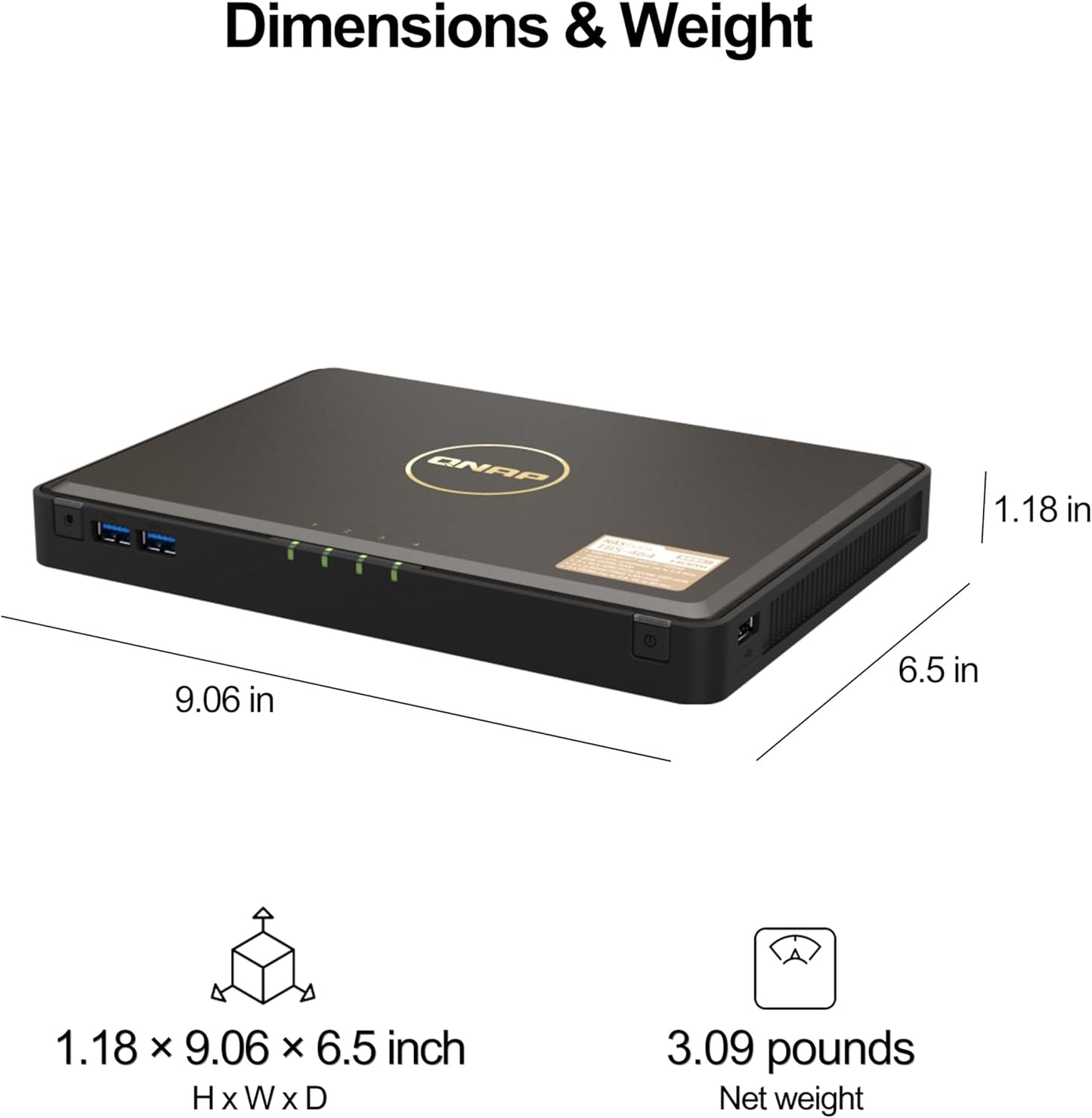 QNAP TBS-464 M.2 NVMe SSD NASbook 2.5GbE