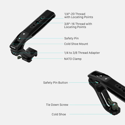 Tilta TA-XTH1-B Xeno Top Handle - Black 1/4"-20