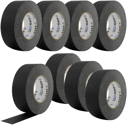 Permacel PRO Black Gaffers Tape 2" x 55yd (8-Pack)