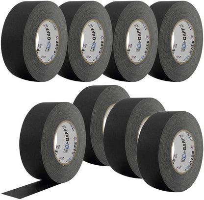 Permacel PRO Black Gaffers Tape 2" x 55yd (8-Pack)