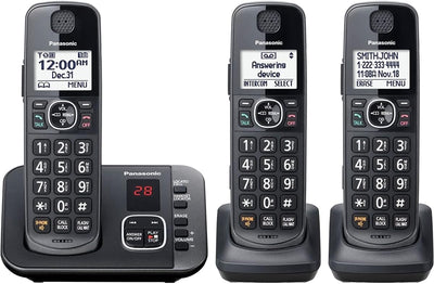 Panasonic KX-TGE633M DECT 6.0 Cordless Phone 3 Handsets