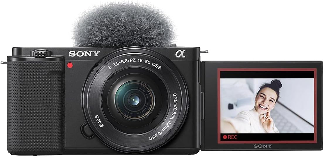 Sony ZV-E10 Mirrorless Vlogging Camera with 16-50mm & 55-210mm Lens Bundle