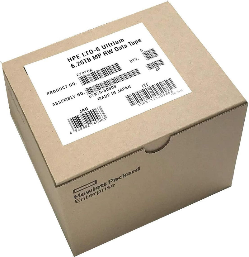 HP 8541704682 LTO 6 Ultrium C7976A Data Cartridge 5-Pack — main product image