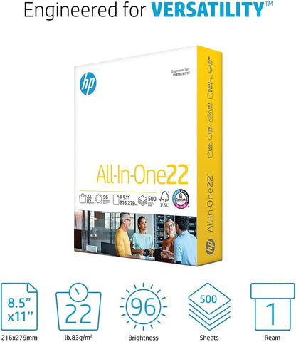 HP HEW207010 All-In-One22 Paper 8.5x11 White Ream