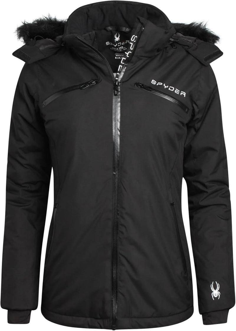 Spyder Women's Snow Jacket Color Block Quilted Winter Jacket — main product image