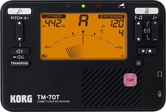 Korg TM70TBK Tuner Metronome Combo Black