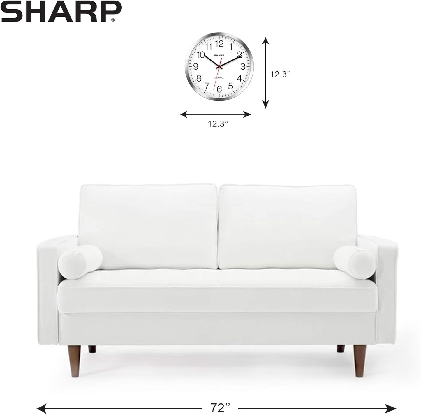 Sharp 12 Inch Silent Quartz Wall Clock