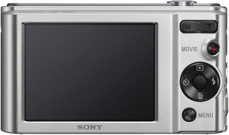 Sony DSCW800 20.1MP Digital Camera - Silver (Easy Mode)