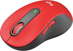 Logitech Signature M650 L Wireless Mouse - Classic Red (Renewed)