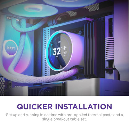 NZXT RL-KR24E-W2 Kraken Elite 240 RGB 240mm AIO CPU Cooler (2024)