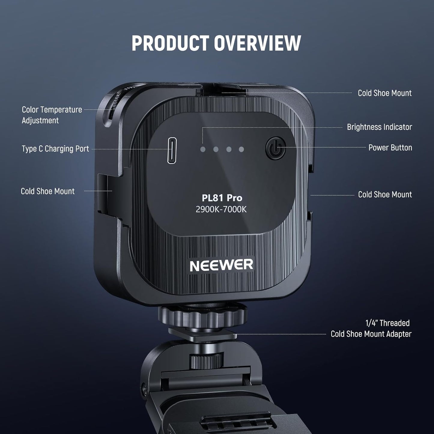 Neewer 10102594 LED Streaming Light Webcam