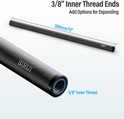 Sirui AM-CR300 15mm Carbon Fiber Rods 12inch Camera Rail