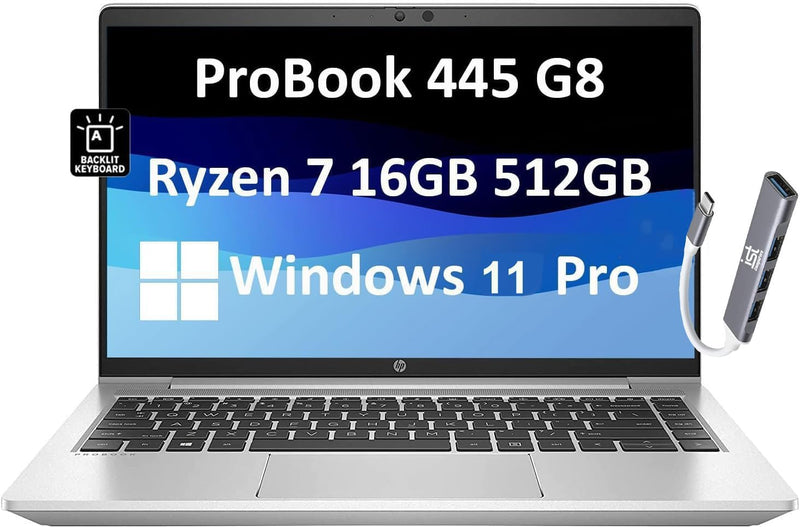 HP ProBook 445 G8 Ryzen 7 5800U 16GB 512SSD Laptop — main product image