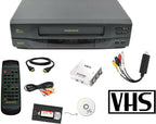 Magnavox 4-Head VCR Renewed with Adapters