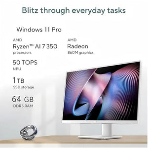 ASUS 27-Inch Ryzen AI All-in-One Touchscreen Desktop