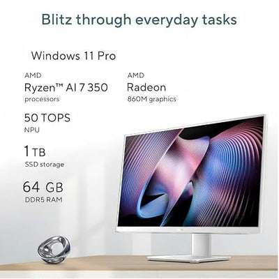 ASUS 27-Inch Ryzen AI All-in-One Touchscreen Desktop